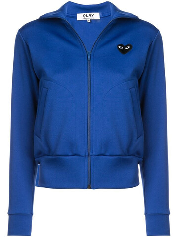 Comme Des Garçons Play chest logo track jacket in blue