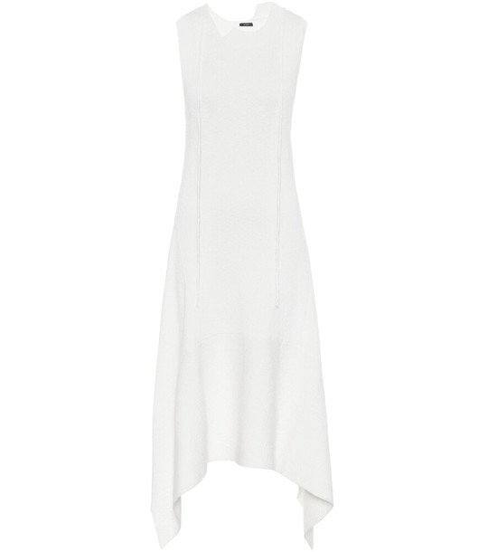 Joseph Dee cotton-blend knit midi dress in white
