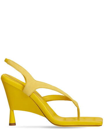 GIA X RHW 105mm Rosie 12 Suede Thong Sandals in yellow