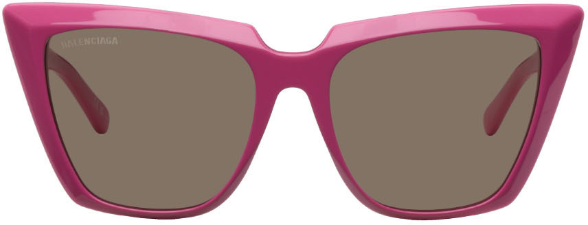 Balenciaga Pink Cat-Eye Sunglasses in fuchsia