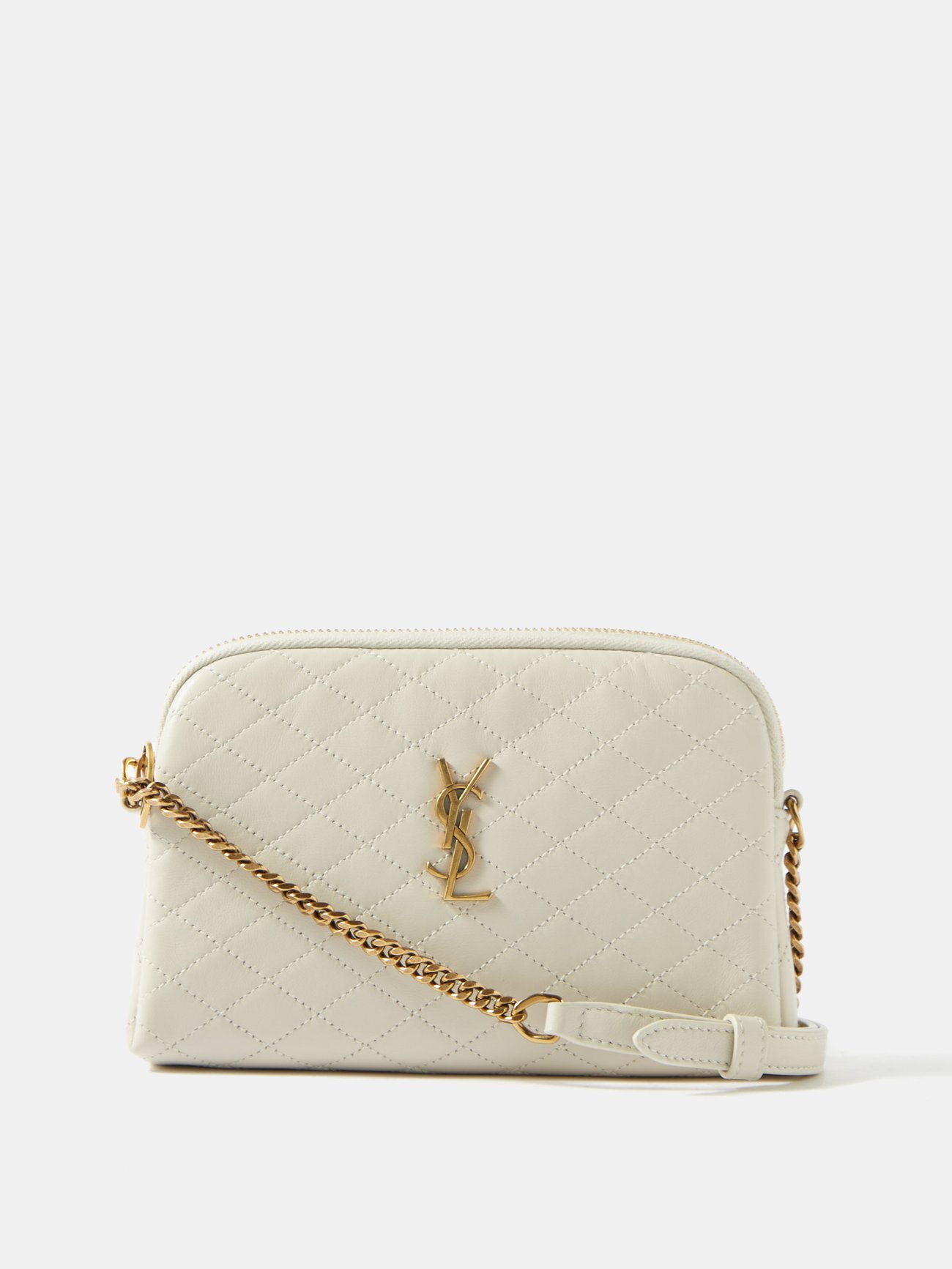 Saint Laurent - Quilted-leather Cross-body Bag - Womens - White