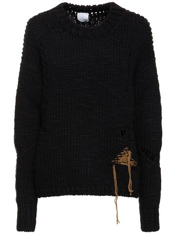 ROA Winter Hand Knit Sweater in black