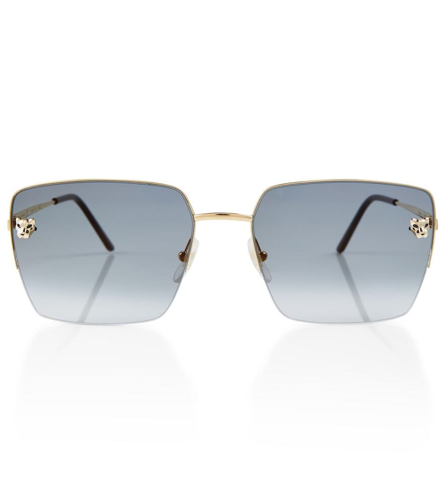 Cartier Eyewear Collection Panthère de Cartier square sunglasses in grey