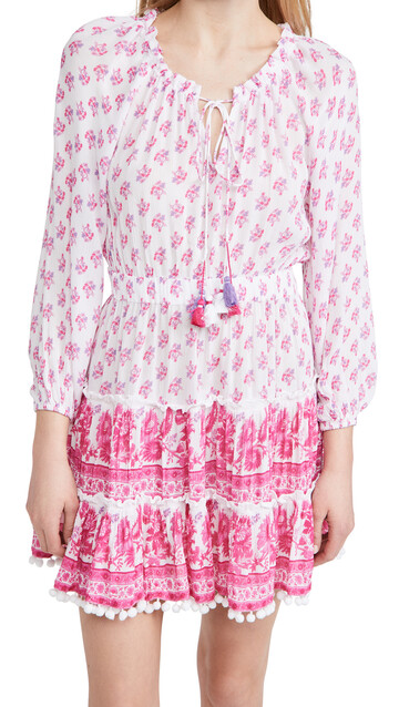 Playa Lucila Long Sleeve Minidress in pink / multi