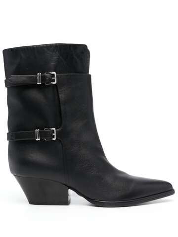 sergio rossi sr thalestris 55mm leather ankle boots - black