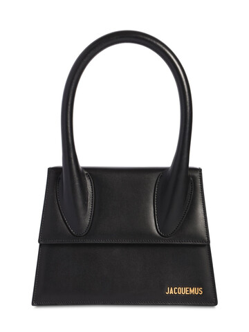 jacquemus le grand chiquito leather bag in black