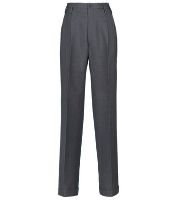 Maison Margiela High-rise wool-blend straight pants in grey