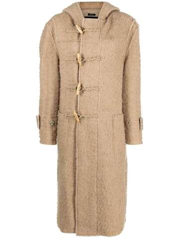 r13 hooded duffle coat - neutrals