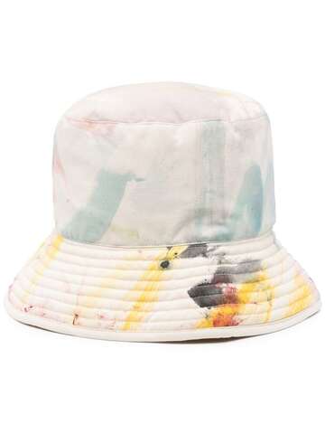 romualda paint-splatter reversible bucket hat - neutrals