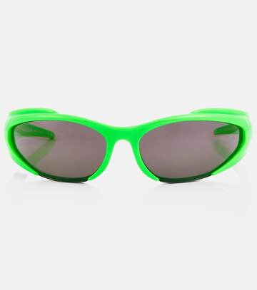 balenciaga reverse xp oval sunglasses in green