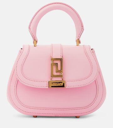 versace greca goddess mini leather shoulder bag in pink