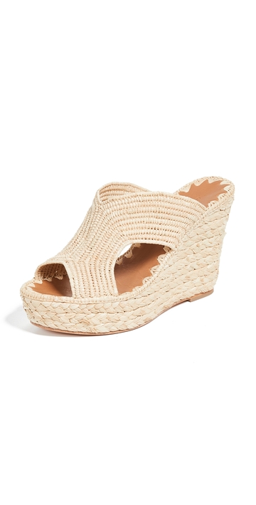 carrie forbes lina wedge mules natural 35