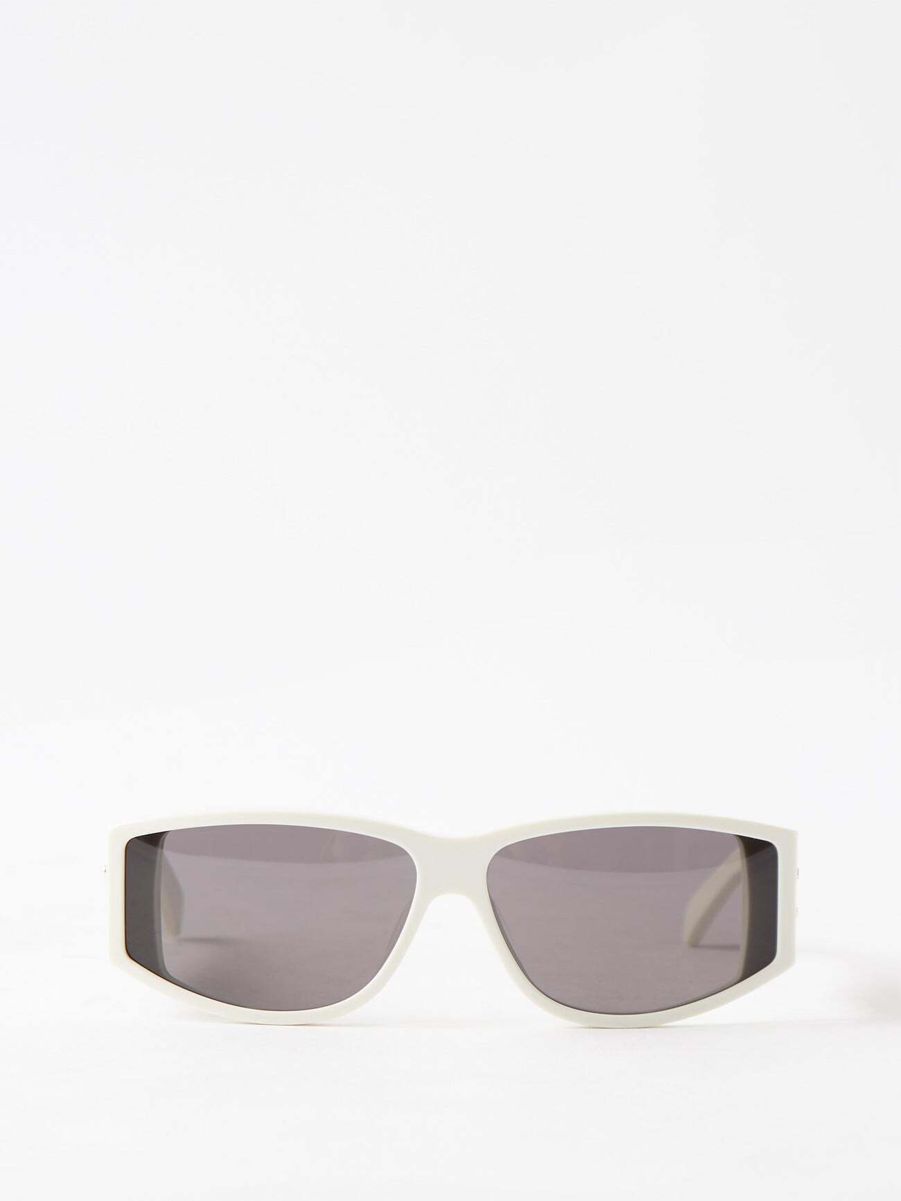 Celine Eyewear - Triomphe Story Acetate Sunglasses - Womens - Ivory Multi