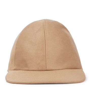 gabriela hearst linen baseball cap in brown