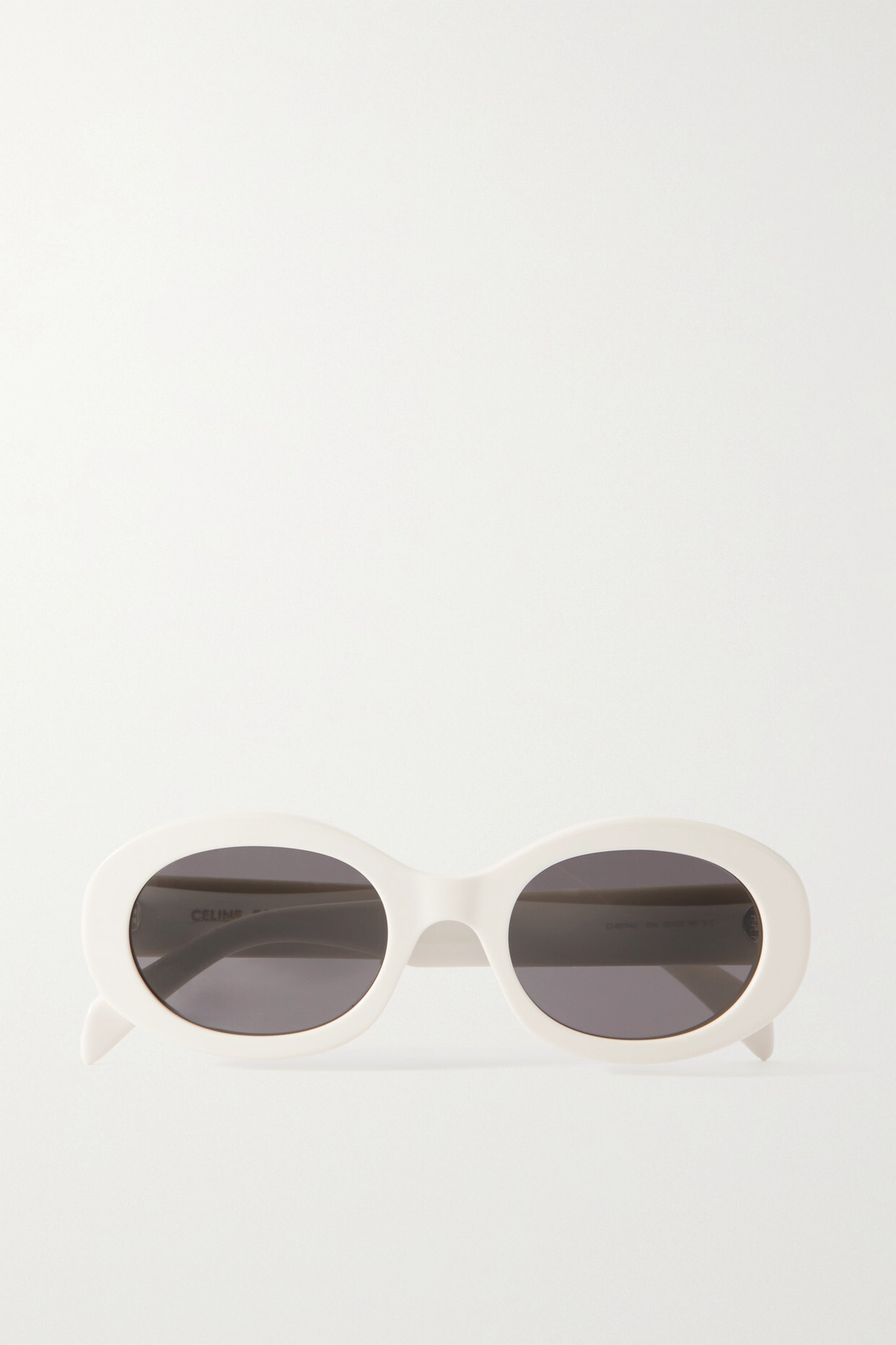 CELINE Eyewear - Triomphe Oval-frame Acetate Sunglasses - Ivory