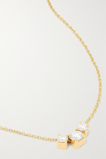 sophie bille brahe - orangerie trois 18-karat gold diamond necklace - one size