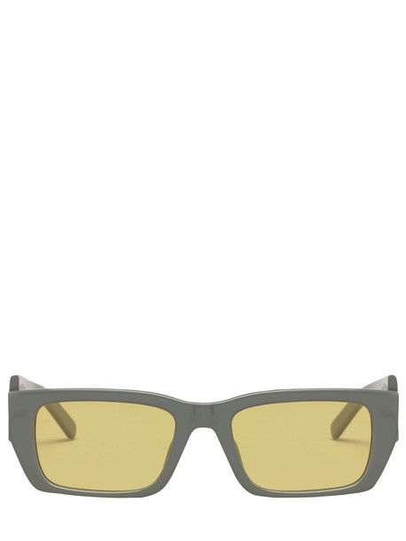 PALM ANGELS Palm Squared Acetate Sunglasses in green / yellow