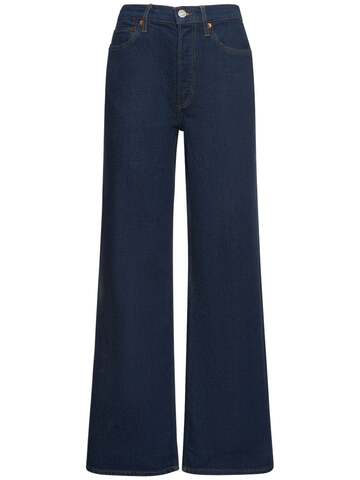 RE/DONE 70s Ultra High Rise Wide Leg Jeans in blue