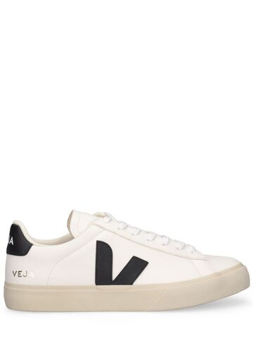 VEJA Campo Low Leather Sneakers in black / white
