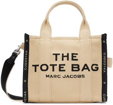 marc jacobs beige 'the jacquard mini tote bag' tote in sand