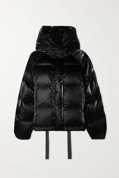 Holden - Hooded Quilted Glossed-shell Down Jacket - Black