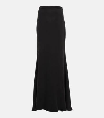 valentino silk maxi skirt in black