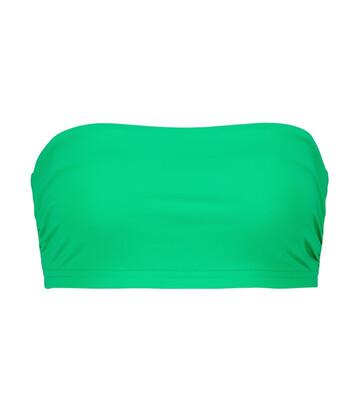 karla colletto basics bandeau bikini top in green