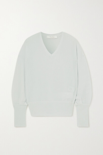 Max Mara - Borbona Ribbed Wool Sweater - Blue