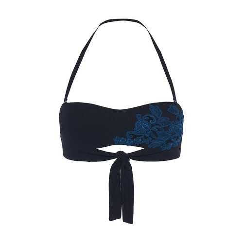 La Perla Bikini top in black / blue