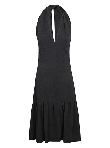 MSGM V-neck Sleeveless Dress in black