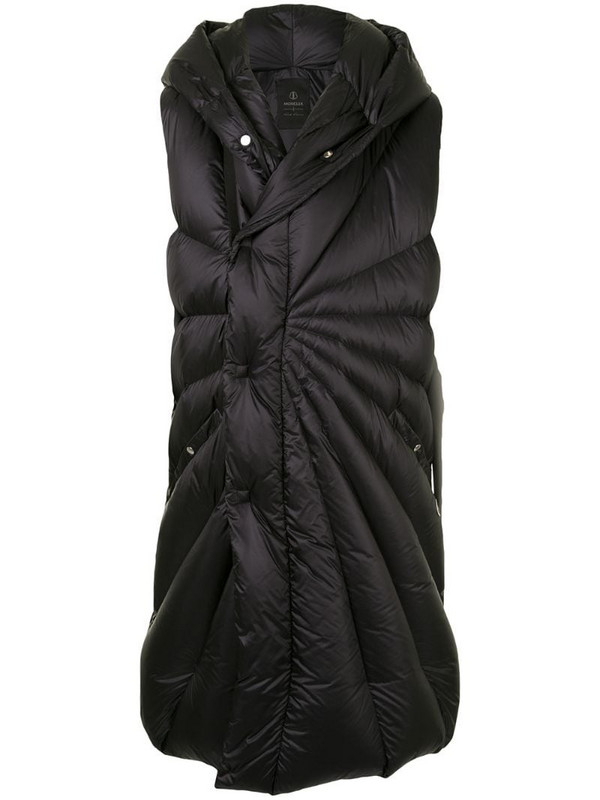 Moncler + Rick Owens Porterville padded mid-length coat in black