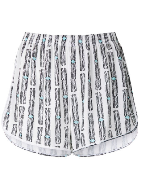 Lygia & Nanny Lee printed jersey shorts in white