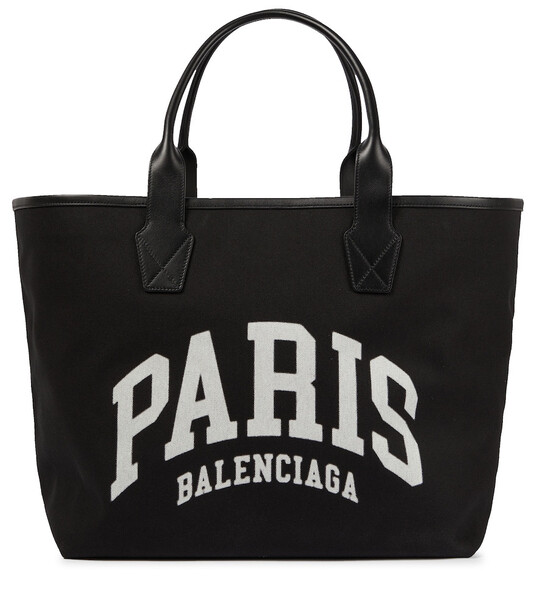 Balenciaga Cities Paris Jumbo cotton tote in black