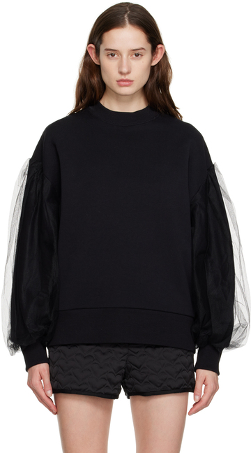 msgm black layered sweatshirt