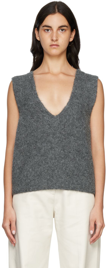 Arch The SSENSE Exclusive Gray Cropped Vest in grey