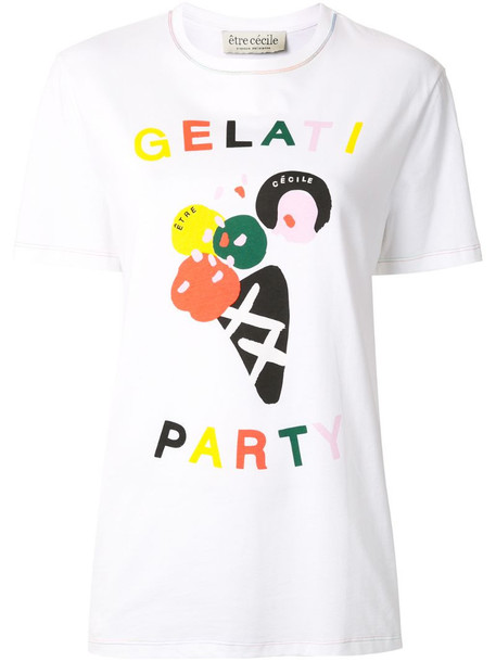 Être Cécile Gelati Party logo T-Shirt in white