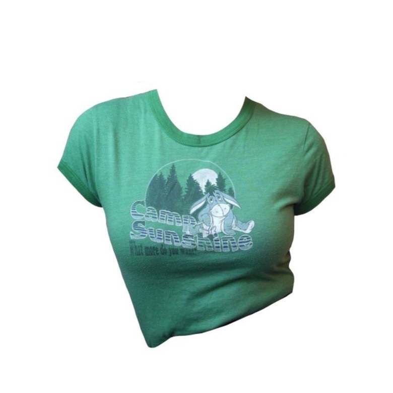 t-shirt eeyore green vintage