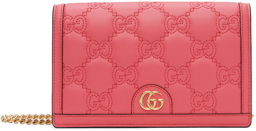 Gucci Pink GG Matelassé Chain Bag