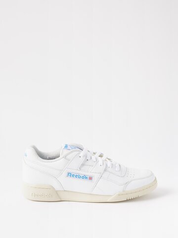 reebok - workout plus 1987 leather trainers - mens - cream white