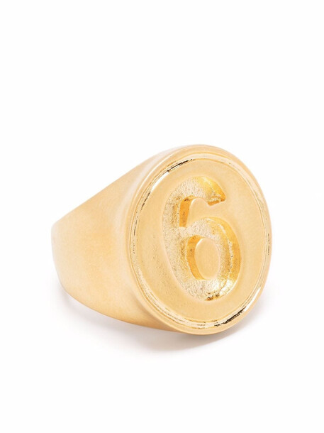 MM6 Maison Margiela engraved-logo ring - Gold