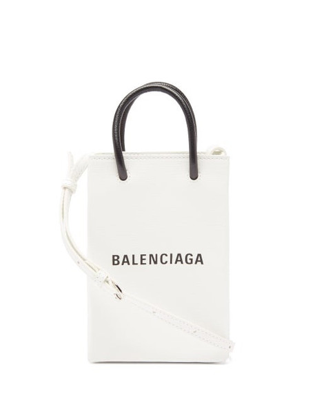 Balenciaga - Shopping Mini Leather Cross-body Bag - Womens - White