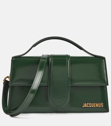 jacquemus le grand bambino leather shoulder bag in green
