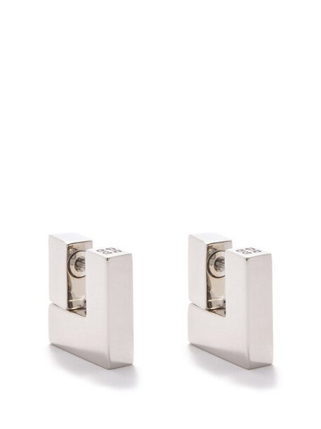 Givenchy - 4g-engraved Square Earrings - Womens - Silver
