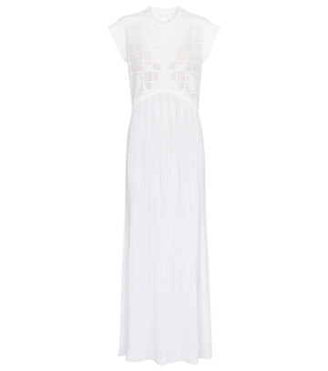 ChloÃ© Jacquard knit maxi dress in white