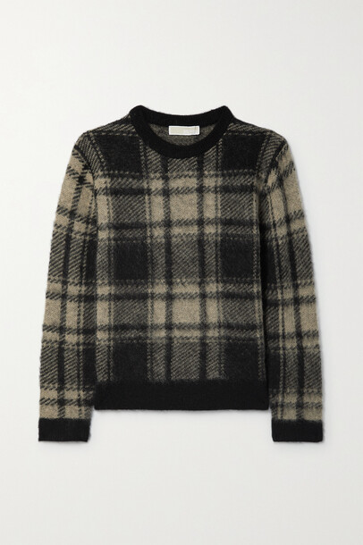 MICHAEL Michael Kors - Checked Knitted Sweater - Black