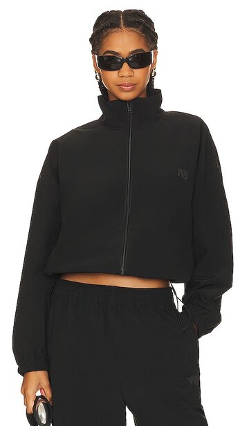 alexander wang coaches track jacket in black
