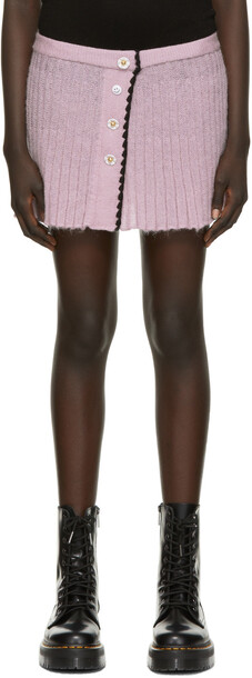 Cormio Black & Mauve Knit Suprya Skirt