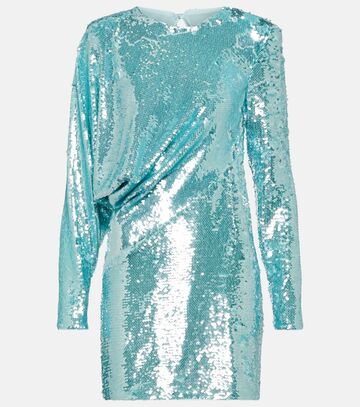 roland mouret sequined minidress in blue