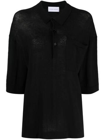 christian wijnants koll short-sleeve knitted shirt - black