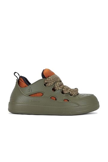 lanvin curb sneaker block molded eva in army in taupe